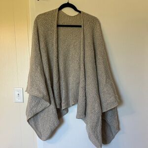Cozy Grey Knit Shawl